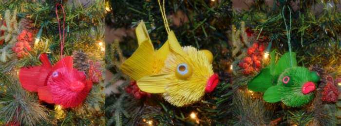 Brushart Bristle Brush Tropical Fish Ornament